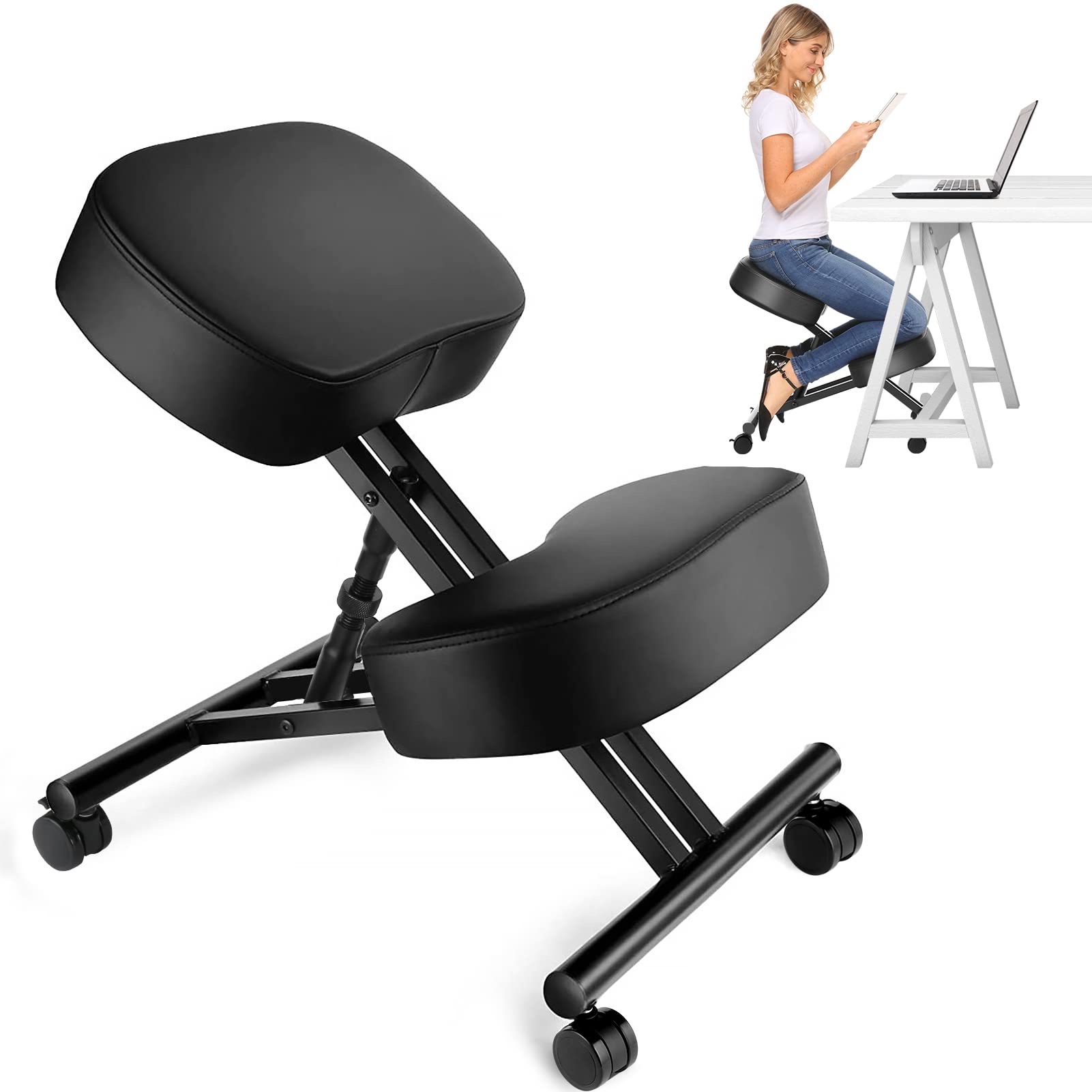 Home Improvement Us - Kneeling Chair Ergonomic for Office, Adjustable