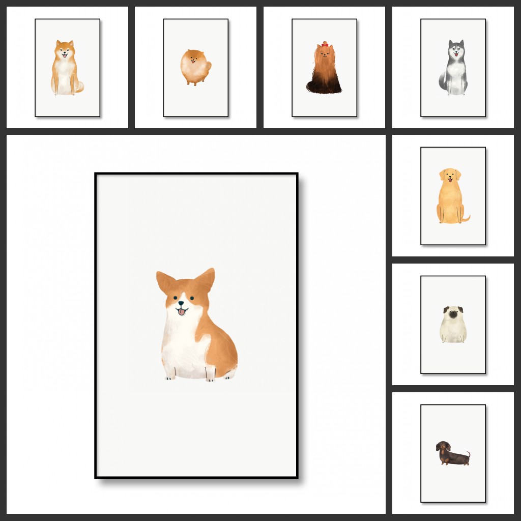 Home Improvement Us - Minimalist Style Animal Art Poster Cute