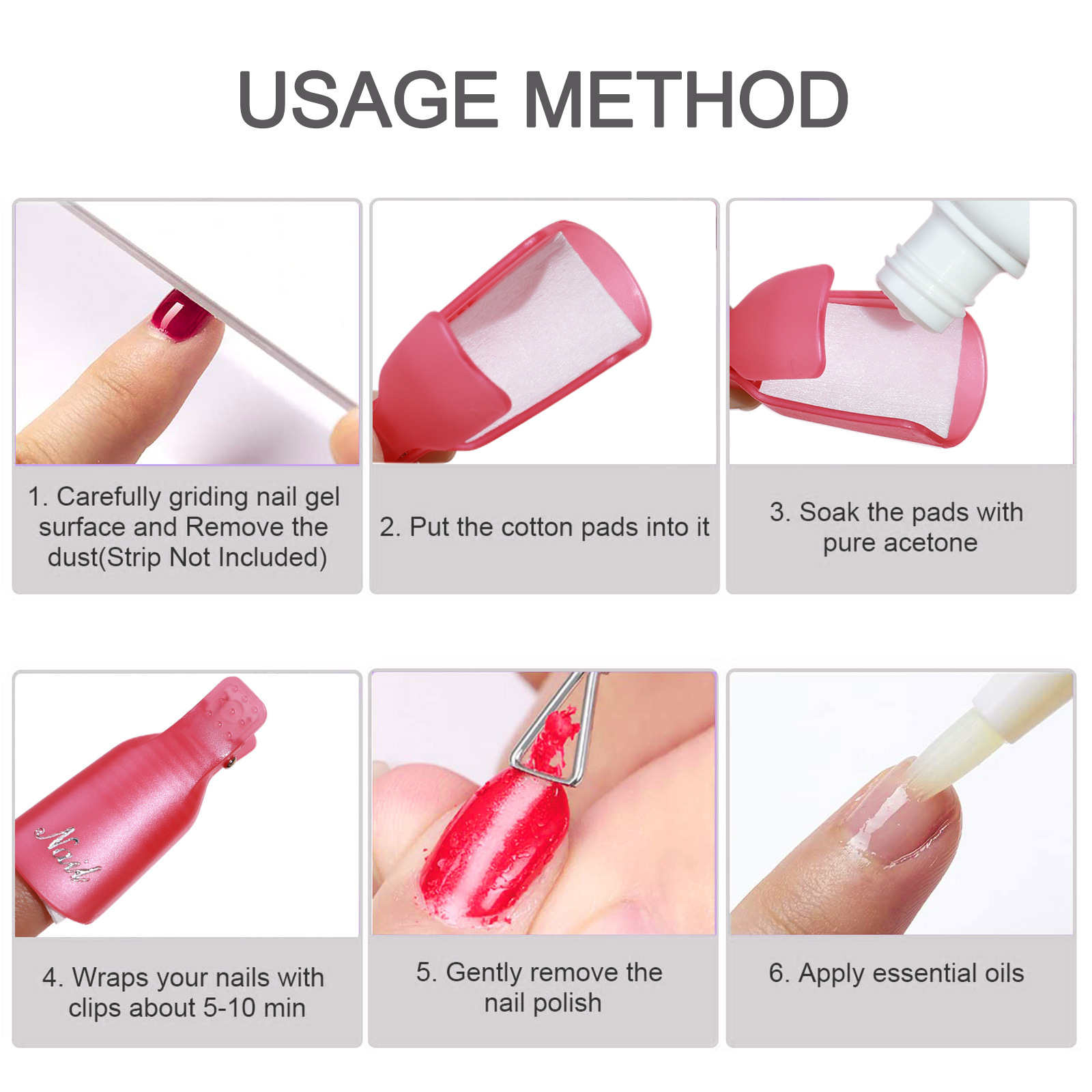 10 Pcs Nail Polish Remover Cli - Home Improvement Supplies recension och pris